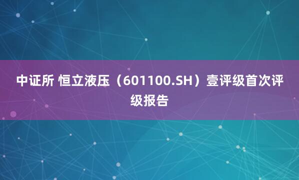 中证所 恒立液压（601100.SH）壹评级首次评级报告